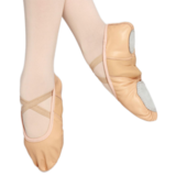 Leather Ballet Shoe With Neoprene